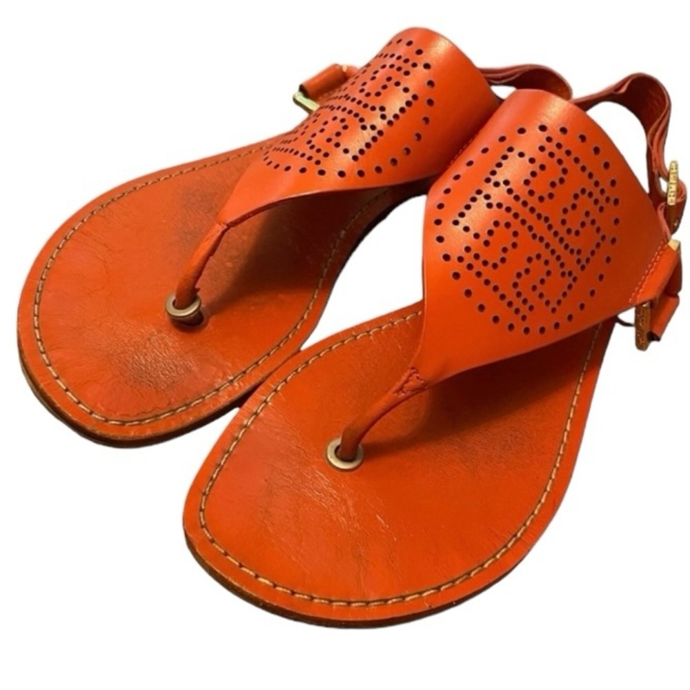 Tory Burch Women Carpi Preferred Logo
Leather Thong Sandals Size 8 - Picture 2 of 9